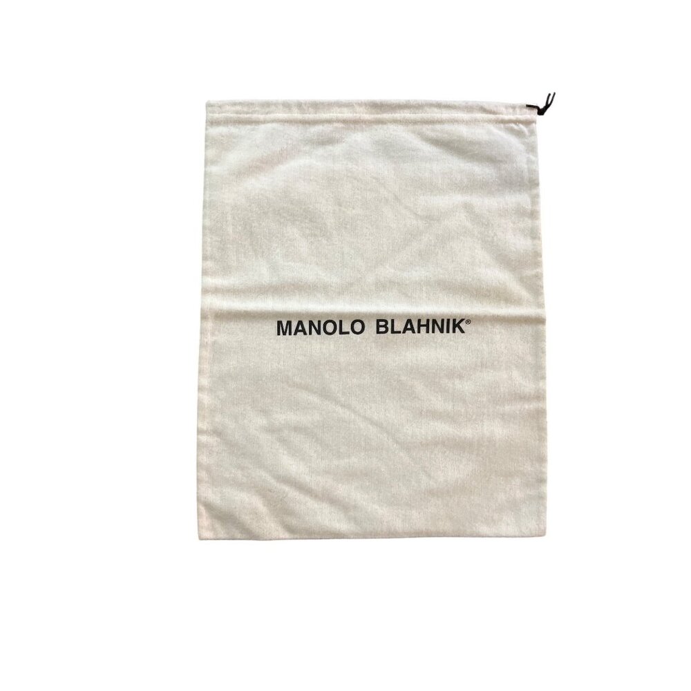 Manolo Blahnik Designer Drawstring Dust Bag Beige 14.5"x10.5" Shoe Accessory